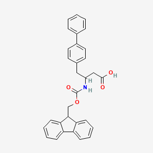 molecular formula C31H27NO4 B12311277 (R)-3-(Fmoc-amino)-4-(biphenyl-4-yl)butanoic acid 