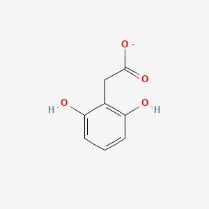 molecular formula C8H7O4- B1231128 (2,6-Dihydroxyphenyl)acetate 