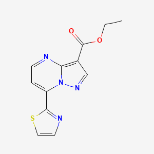 Ethyl 7-(thiazol-2-yl)pyrazolo[1,5-a]pyrimidine-3-carboxylate