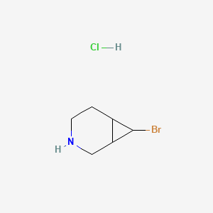 molecular formula C6H11BrClN B12311304 rac-(1R,6R,7S)-7-bromo-3-azabicyclo[4.1.0]heptane hydrochloride 