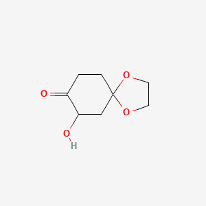 molecular formula C8H12O4 B12311339 7-Hydroxy-1,4-dioxaspiro[4.5]decan-8-one 