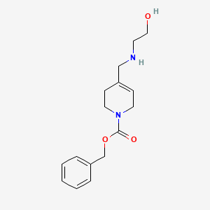 molecular formula C16H22N2O3 B12311349 benzyl 4-(((2-hydroxyethyl)amino)methyl)-3,6-dihydropyridine-1(2H)-carboxylate 