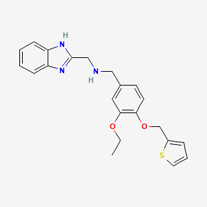 [(1h-1,3-Benzodiazol-2-yl)methyl]({3-ethoxy-4-[(thiophen-2-yl)methoxy]phenyl}methyl)amine