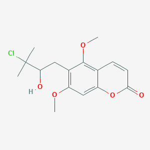 6-(3-Chloro-2-hydroxy-3-methylbutyl)-5,7-dimethoxycoumarin