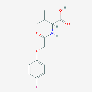 molecular formula C13H16FNO4 B12311363 2-[2-(4-Fluorophenoxy)acetamido]-3-methylbutanoic acid 