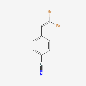 molecular formula C9H5Br2N B12311437 1,1-Dibromo-2-(4-cyanophenyl)ethene 