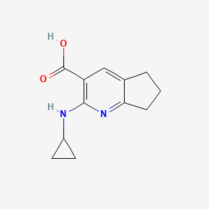 2-(Cyclopropylamino)-5H,6H,7H-cyclopenta[b]pyridine-3-carboxylic acid