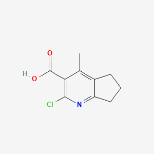 2-Chloro-4-methyl-5H,6H,7H-cyclopenta[b]pyridine-3-carboxylic acid