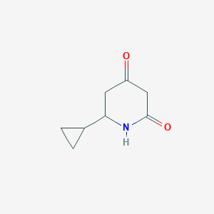 molecular formula C8H11NO2 B12311557 6-Cyclopropylpiperidine-2,4-dione 