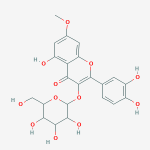 molecular formula C22H22O12 B12311566 2-(3,4-Dihydroxyphenyl)-5-hydroxy-7-methoxy-3-[3,4,5-trihydroxy-6-(hydroxymethyl)oxan-2-yl]oxychromen-4-one 