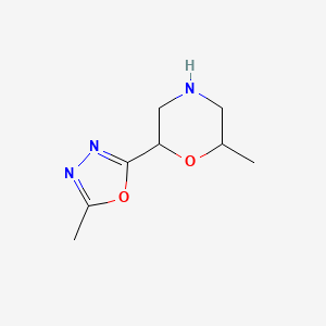 2-Methyl-6-(5-methyl-1,3,4-oxadiazol-2-yl)morpholine