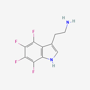 molecular formula C10H8F4N2 B12311575 2-(4,5,6,7-tetrafluoro-1H-indol-3-yl)ethan-1-amine 