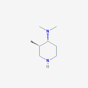 molecular formula C8H18N2 B12311586 (3S,4R)-N,N,3-trimethylpiperidin-4-amine 