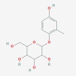 molecular formula C13H18O7 B12311591 2-(Hydroxymethyl)-6-(4-hydroxy-2-methylphenoxy)oxane-3,4,5-triol 