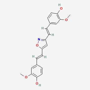 4-(2-(5-(4-Hydroxy-3-methoxystyryl)isoxazol-3-yl)vinyl)-2-methoxyphenol