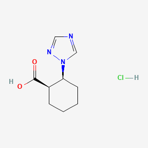 rac-(1R,2S)-2-(1H-1,2,4-triazol-1-yl)cyclohexane-1-carboxylic acid hydrochloride, cis