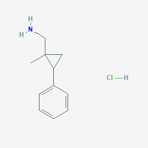 molecular formula C11H16ClN B12311625 (1-Methyl-2-phenylcyclopropyl)methanamine hydrochloride 