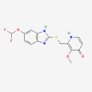 molecular formula C15H13F2N3O3S B12311640 4'-O-Demethyl-pantoprazole sulfide 