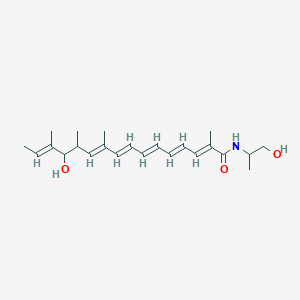 molecular formula C23H35NO3 B1231167 2,4,6,8,10,14-Hexadecahexaenamide, 13-hydroxy-N-(2-hydroxy-1-methylethyl)-2,10,12,14-tetramethyl- CAS No. 86934-12-5