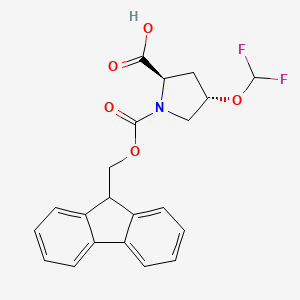 (2R,4S)-4-(difluoromethoxy)-1-{[(9H-fluoren-9-yl)methoxy]carbonyl}pyrrolidine-2-carboxylic acid