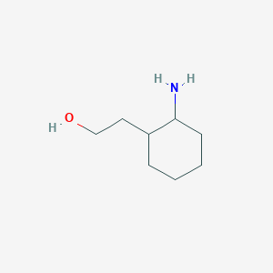 molecular formula C8H17NO B12311745 rac-2-[(1R,2R)-2-aminocyclohexyl]ethan-1-ol, cis 