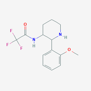 2,2,2-trifluoro-N-[2-(2-methoxyphenyl)piperidin-3-yl]acetamide