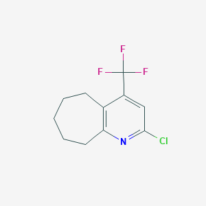 2-Chloro-4-(trifluoromethyl)-5H,6H,7H,8H,9H-cyclohepta[b]pyridine