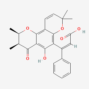 molecular formula C25H24O6 B1231181 Isocalophyllic acid 