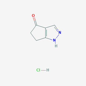 1H,4H,5H,6H-cyclopenta[c]pyrazol-4-one hydrochloride