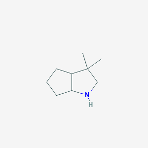 molecular formula C9H17N B12311827 3,3-Dimethyl-octahydrocyclopenta[b]pyrrole 