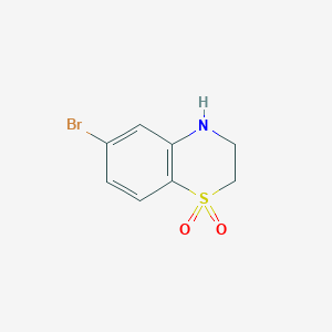 molecular formula C8H8BrNO2S B12311872 6-bromo-3,4-dihydro-2H-1lambda6,4-benzothiazine-1,1-dione 