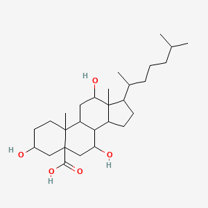 3,7,12-Trihydroxycholestane-5-carboxylic acid