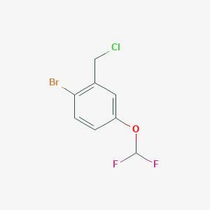 molecular formula C8H6BrClF2O B12311892 1-Bromo-2-(chloromethyl)-4-(difluoromethoxy)benzene 