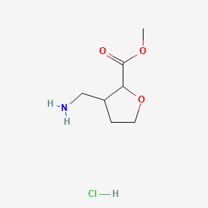 rac-methyl (2R,3R)-3-(aminomethyl)oxolane-2-carboxylate hydrochloride, cis