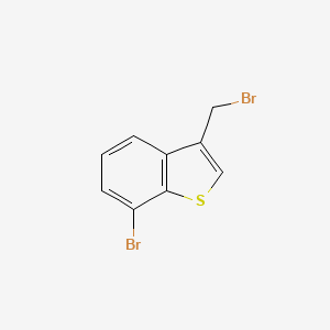 molecular formula C9H6Br2S B12311922 7-Bromo-3-(bromomethyl)-1-benzothiophene 