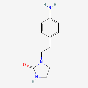 molecular formula C11H15N3O B12311924 1-[2-(4-Aminophenyl)ethyl]imidazolidin-2-one 