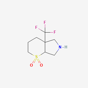 rac-(4aR,7aR)-4a-(trifluoromethyl)-octahydro-1lambda6-thiopyrano[2,3-c]pyrrole-1,1-dione, cis