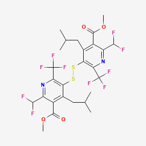 Methyl 2-(difluoromethyl)-5-[[6-(difluoromethyl)-5-methoxycarbonyl-4-(2-methylpropyl)-2-(trifluoromethyl)pyridin-3-yl]disulfanyl]-4-(2-methylpropyl)-6-(trifluoromethyl)pyridine-3-carboxylate