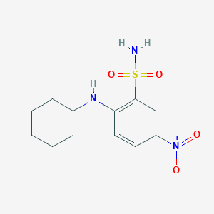 2-(Cyclohexylamino)-5-nitrobenzene-1-sulfonamide