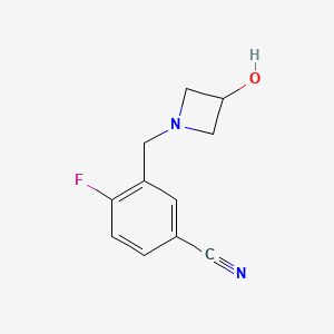 4-Fluoro-3-[(3-hydroxyazetidin-1-yl)methyl]benzonitrile