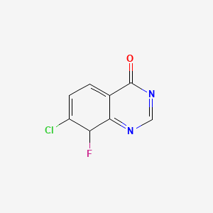 7-chloro-8-fluoro-8H-quinazolin-4-one