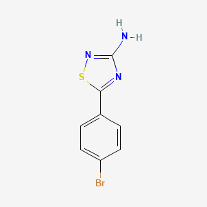 molecular formula C8H6BrN3S B12312057 5-(4-Bromophenyl)-1,2,4-thiadiazol-3-amine 