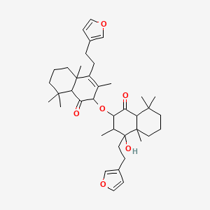 4-(2-(3-Furyl)ethyl)-2-((4-(2-(3-furyl)ethyl)-3,4a,8,8-tetramethyl-1-oxo-1,2,4a,5,6,7,8,8a-octahydro-2-naphthalenyl)oxy)-4-hydroxy-3,4a,8,8-tetramethyloctahydro-1(2H)-naphthalenone