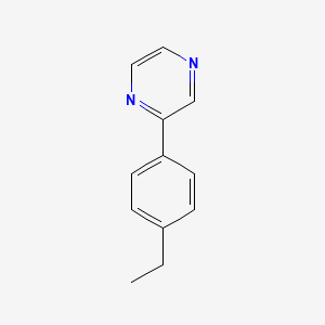 molecular formula C12H12N2 B12312083 2-(4-Ethylphenyl)pyrazine 