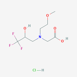 2-[(2-Methoxyethyl)(3,3,3-trifluoro-2-hydroxypropyl)amino]acetic acid hydrochloride