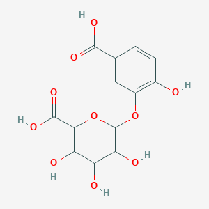 6-(5-Carboxy-2-hydroxyphenoxy)-3,4,5-trihydroxyoxane-2-carboxylic acid