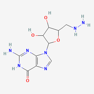 2-amino-9-[5-(hydrazinylmethyl)-3,4-dihydroxyoxolan-2-yl]-1H-purin-6-one