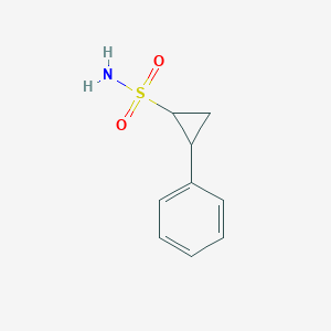 molecular formula C9H11NO2S B12312099 rac-(1R,2S)-2-phenylcyclopropane-1-sulfonamide, trans 