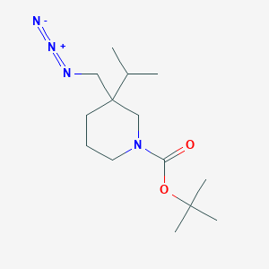 molecular formula C14H26N4O2 B12312101 Tert-butyl 3-(azidomethyl)-3-(propan-2-yl)piperidine-1-carboxylate 