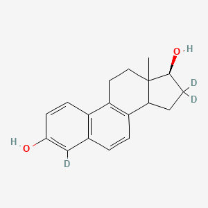 molecular formula C18H20O2 B12312119 17beta-Dihydroequilenin-4,16,16-d3 